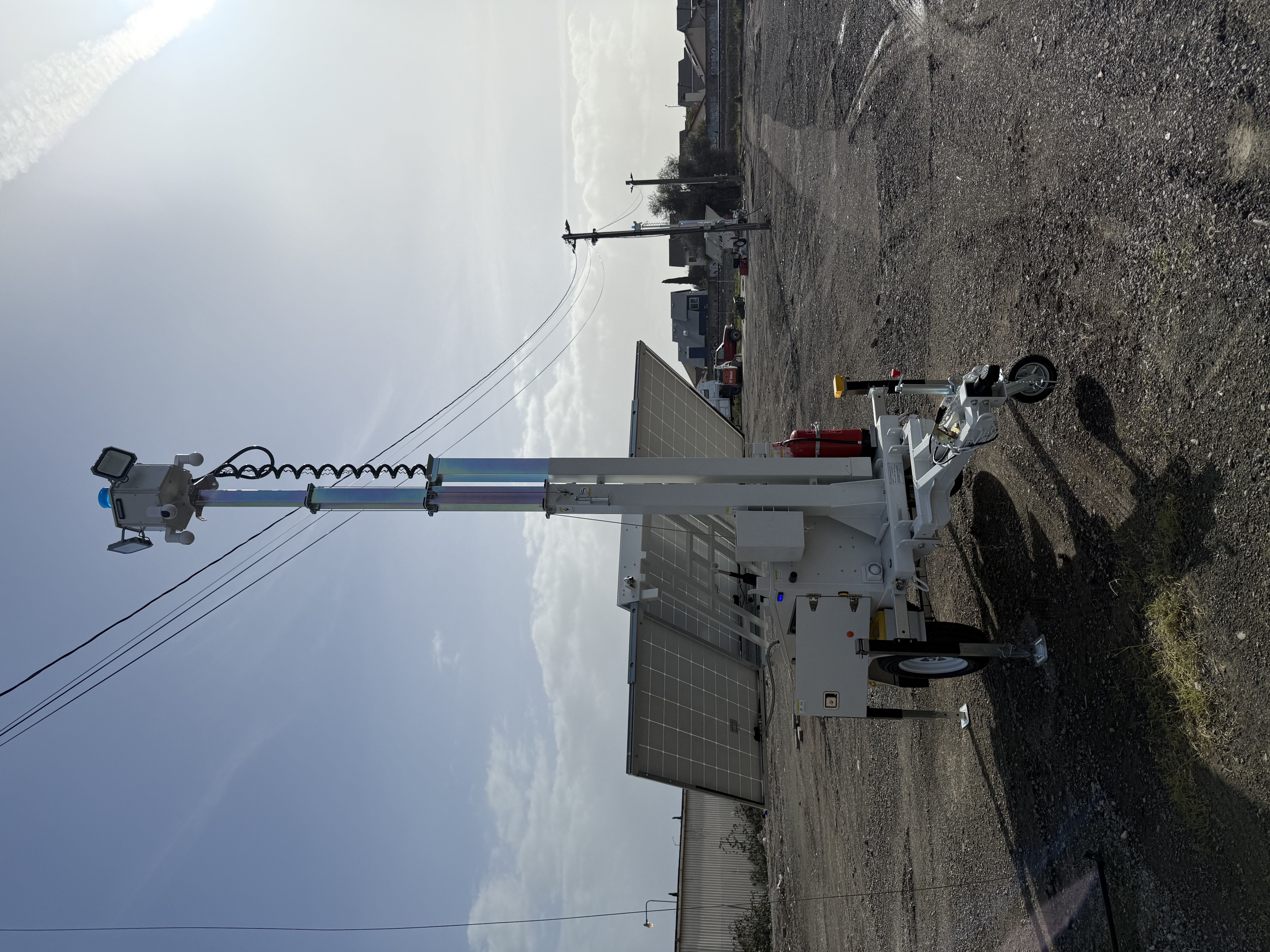 Mobile security trailer for infrastructure and highway projects